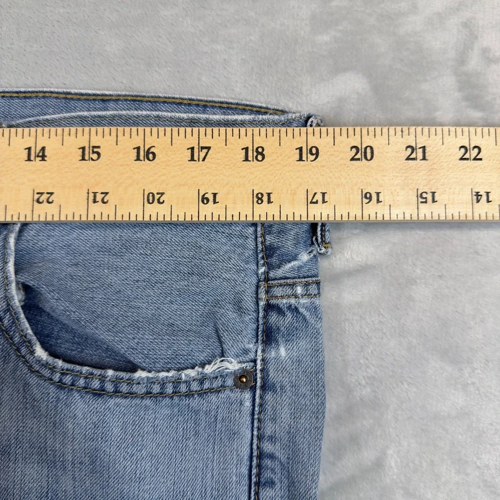 Levi's 569 Loose Straight Jeans 36x34 Light Wash Heavily Distressed‎ Faded